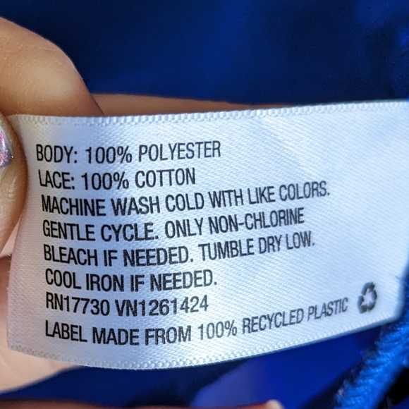 💙 Xhilaration Flowy Blue Crochet Scoop Neck Tank Top M - Picture 5 of 5